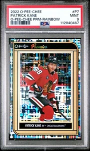 2022-23 OPC O-Pee-Chee Patrick Kane #P-7 Premier Rainbow Foil /99 PSA 9 - Picture 1 of 2