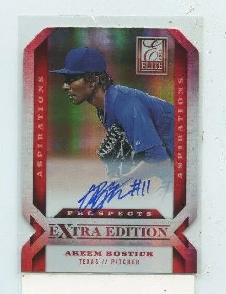 AKEEM BOSTICK 2013 Panini Elite Extra Edition Aspirations Die-Cut Auto #D /100 - Image 1 of 1
