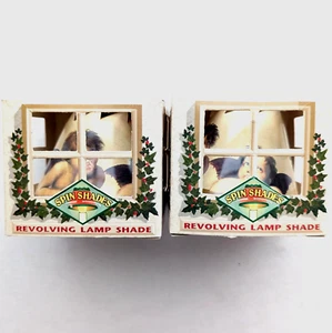 Lote 2 Pantallas Giratorias Giratorias para Lámparas Eléctricas Querubines De Colección Decoración de Navidad - Imagen 1 de 8