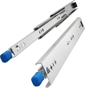 40" Heavy Duty Locking Drawer Slides, Full Extension Runners Ball Bearing Rails - Picture 1 of 11
