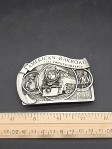 American Railroad Commemorative Vintage Belt Buckle - Arroyo Grande Buckle Co - Picture 1 of 2