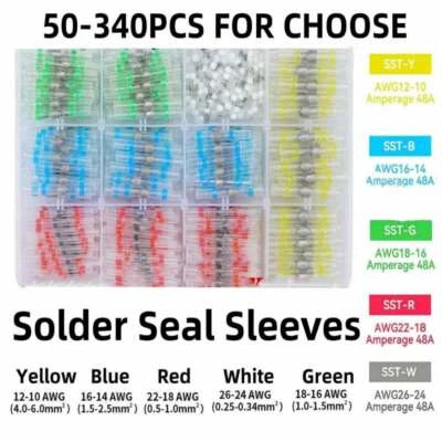 Waterproof Heat Shrink Wire Connector Terminal kit Solder Seal Sleeves 100pcs - Image 1 of 4