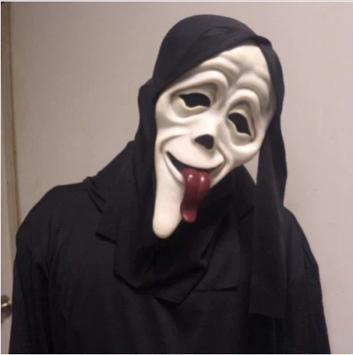 NEW Scream Mask Ghost Face Red Tongue Halloween Day Night Killers Horror Mask - Image 1 of 3