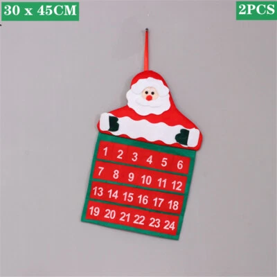 Non-woven Fabric Christmas Calendars Pockets Hanging Xmas Decoration 30CM x 45CM - Image 1 of 4