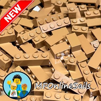 100x Genuine LEGO Medium Nougat Bricks - Bulk Lot 1x1, 1x2, 1x4 mix - Image 1 of 4