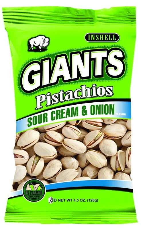 Snack gigante 51670 pistachos gigantes cebolla crema agria (4,5 OZ, 8 por estuche) Foto 1 de 1