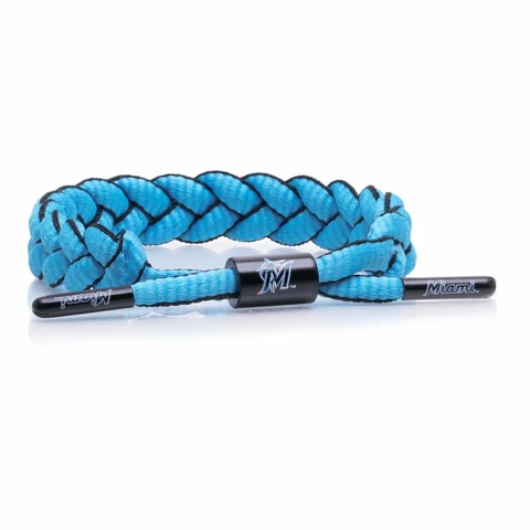 Rastaclat Miami Marlins Infield Braided Bracelet, MLB Adjustable Cover