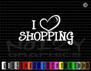 I Love Compras Adorable Divertida Princesa Moda Mamá Coche Calcomanía Ventana Vinilo Pegatina - Imagen 1 de 1
