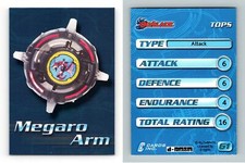 Megaro Arm #61 Beyblade 2003 Cards Inc. Foil Parallel Trading Card