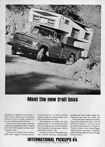 1965 International D-1300 Pickup Truck "New Trail Boss" Original Print Ad - Picture 1 of 1