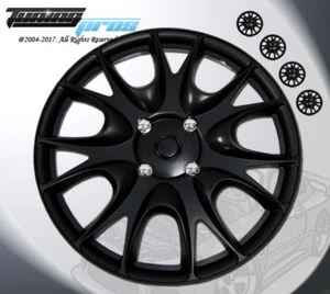 Matte Black Style 533 14 Inches Hubcap Wheel Cover Rim Skin Covers 14" Inch 4pcs - Picture 1 of 4