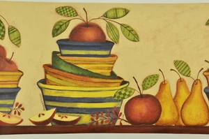 Wallpaper Border creamy pears and apples FDB05801 - Picture 1 of 2