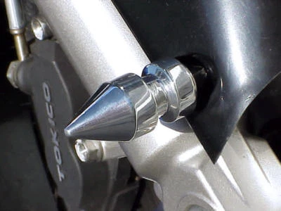Suzuki GSXR600 GSXR750 GSXR1000 GSXR 600 750 1000 Hayabusa CHROME FORK SPIKES - Image 1 of 2