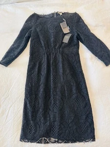 Burberry Black Lace Off The Shoulder Dress- Size 16 - NWT - Retail $1795! - Picture 1 of 5