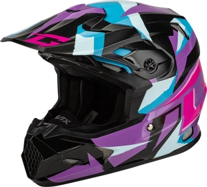 GMAX Fits MX-96s Splinter Helmet Black/Purple/Blue XS With MIPS And Ventilation - Picture 1 of 4
