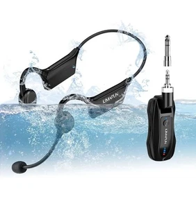 2.4G Headset Dual Wireless Microphone for 2 People, IP67 Waterproof Sweatproof F - Picture 1 of 8