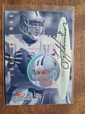 Troy Aikman 1999 Preferred Autograph Dallas Cowboys HOF QB 299 - Image 1 of 3