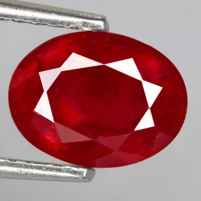 2.02Ct. Natural Gemstone Ruby Hot Red Oval Facet Heated Madagascar Ravishing! - Image 1 of 4