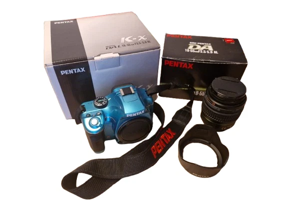Pentax K-X 12.4MP Digitalkamera Body KX - Türkis mit SMC DA 18-55mm Objektiv - Bild 1 von 4
