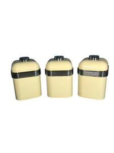 Swan Retro Cream Tea, Coffee & Sugar Matching Set of 3 Kitchen Storage Canisters - Picture 1 of 15