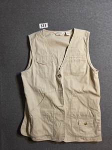 MINT Orvis Canvas Vest Women’s 16 XL Khaki Pockets. Gorpcore. Safari. Girlscout - Picture 1 of 9