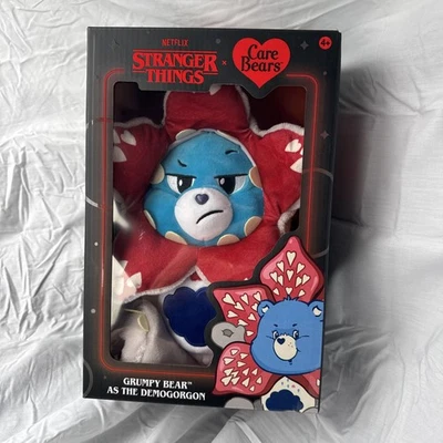 New! 12" Netflix Care Bears x Stranger Things Grumpy Bear as Demogorgon Plush - Image 1 of 4