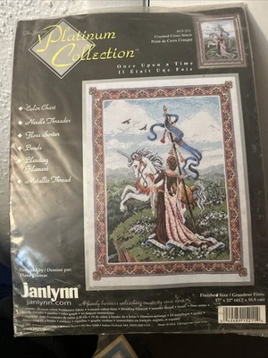 Janlynn Platinum Collection Cross Stitch Kit 15-211 Once Upon A Time Unicorn - Image 1 of 2