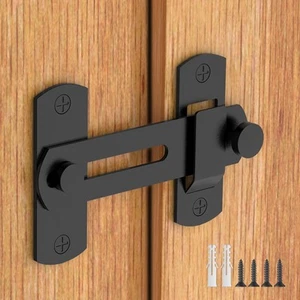 180 Degree Flip Sliding Barn Door Lock for Privacy - Safe Door Locks and Latc... - Picture 1 of 8