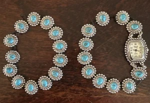 Vivani Watch and Bracelet With Faux Turquoise - Picture 1 of 5