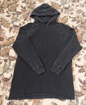 Sudadera larga con capucha James Perse para hombre dobladillo crudo carbón talla 3 Foto 1 de 4