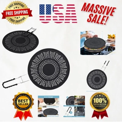 Protector y colador de salpicaduras de silicona resistente al calor de 11,5" - apto para lavavajillas Foto 1 de 4