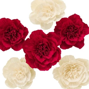 Giant Crepe Paper Flower Decorations for Wall, Wedding Backdrop, Nursery Room... - Picture 1 of 6