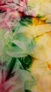 3 yards Quilting FABRIC bright tie dye pink yellow purple green blue unbranded - Picture 1 of 4