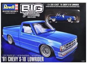 Level 4 Model Kit 1991 Chevrolet S-10 Lowrider Pickup Truck with 1/64 Diecast Ve - Picture 1 of 5