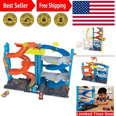 Epic City Race Tower - Transforming Track Set with 1:64 Scale Hot Wheels Car - Image 1 of 4