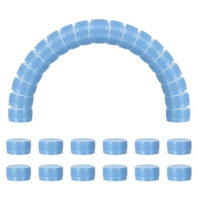 50 peças tampas de garrafa de plástico, tampa de parafuso de garrafa de água 1,2", azul fosco - Imagem 1 de 4
