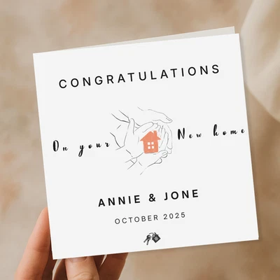 Tarjeta de casa nueva personalizada - Mudarse a casa nueva - felicitaciones Foto 1 de 2