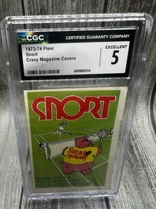 1973-74 Fleer Snort Crazy Magazine Covers CGC 5 Ex  - Bild 1 von 10