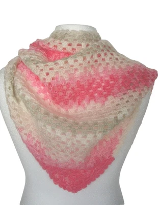 Dreiecktuch Stola Schultertuch gehäkelt rosa - Bild 1 von 3