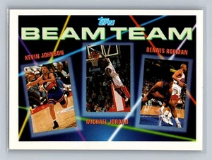Kevin Johnson / Michael Jordan / Dennis Rodman 1992-93 Topps #3 Beam Team - Picture 1 of 2