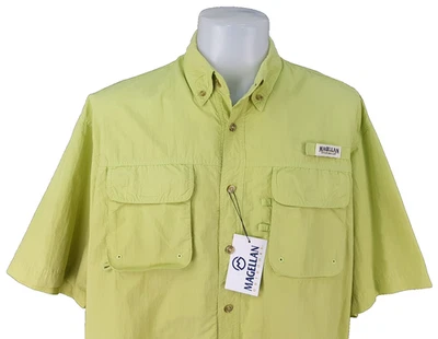 MAGELLAN SPORTSWEAR Mens Green S/S VENTED FISHING SHIRT - 2XL - 58" - RRP £65 - Image 1 of 4