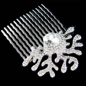 Corallo Realizzato Con Cristallo Swarovski Spiaggia Nozze Oceano Sposa Copricapo - Foto 1 di 2