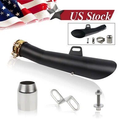 Slip-On Exhaust Muffler Tail Pipe For YAMAHA YZF-R6 YZF R6 yzfr6 2008-2016 Black - Image 1 of 4