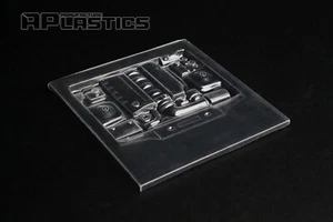 RC Drift Car Body Shell Parts 1:10 LS2 GM LS 2 V8 Engine Bay Clear NEW APlastics - Picture 1 of 4