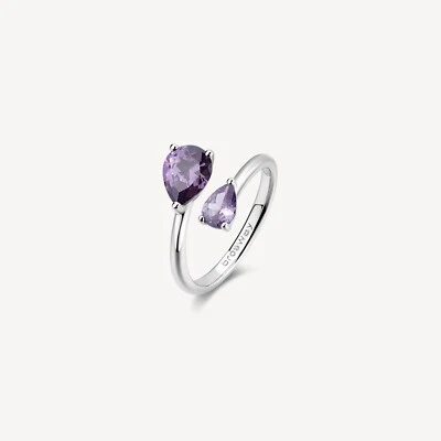 BROSWAY FANCY ANELLO DA DONNA IN ARGENTO 925 E ZIRCONI FMP116B MAGIC PURPLE N.14 - Immagine 1 di 4
