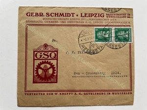 orig. Reklame Briefumschlag 1926 Leipzig Gebr. Schmidt Gevelsberg Krefft - Bild 1 von 2