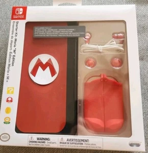 Original First Nintendo Switch Estuche de Viaje y Accesorios Rojo Blanco Raro Set - Imagen 1 de 5