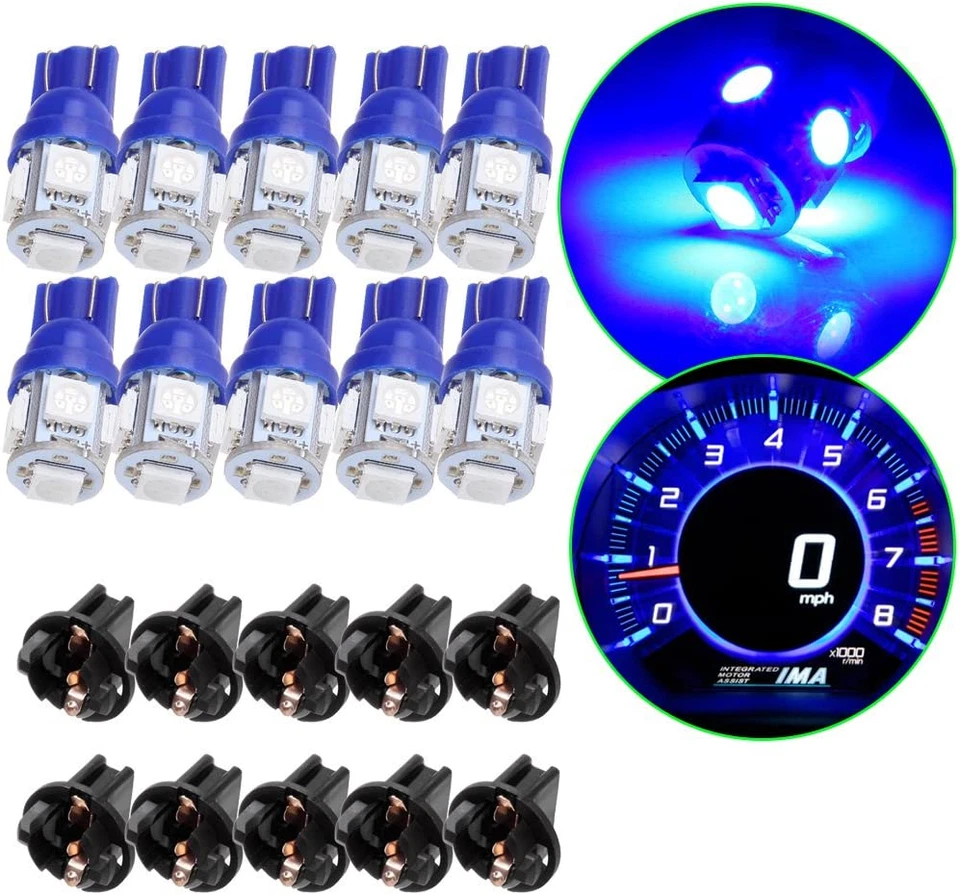 10Pack T10 194 168 LED Light Bulb PC194 PC195 PC160 PC161 PC168 Instrument Panel - Image 1 of 4