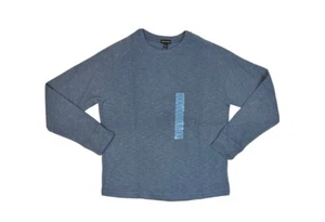 NWT Men Banana Republic Double Knit Crew Long Sleeve Indigo Blue Shirt medium - Picture 1 of 4