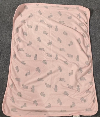 Manta Rene Rofe Bebé Rosa Gris Gatito Gato Algodón Foto 1 de 4